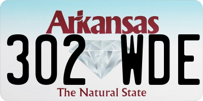 AR license plate 302WDE