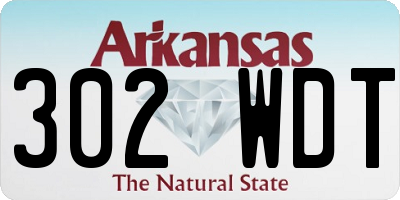 AR license plate 302WDT