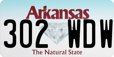 AR license plate 302WDW