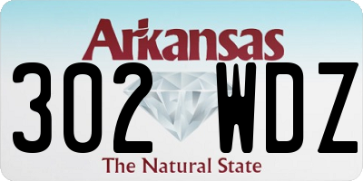 AR license plate 302WDZ