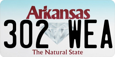 AR license plate 302WEA