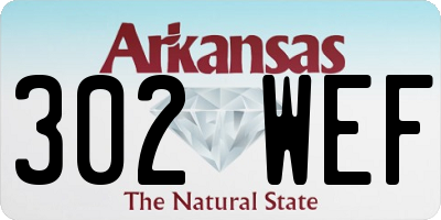 AR license plate 302WEF