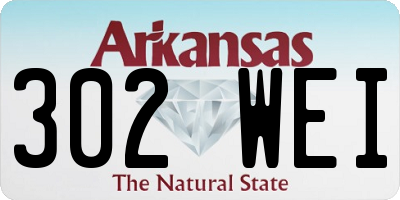 AR license plate 302WEI