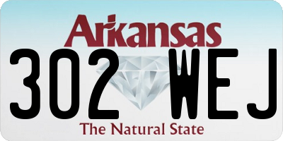 AR license plate 302WEJ