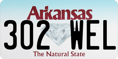 AR license plate 302WEL