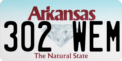 AR license plate 302WEM