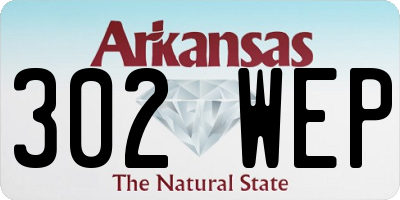 AR license plate 302WEP