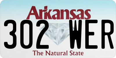 AR license plate 302WER