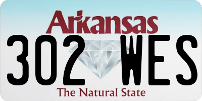 AR license plate 302WES