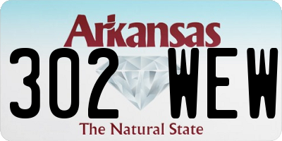 AR license plate 302WEW