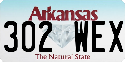 AR license plate 302WEX