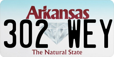 AR license plate 302WEY