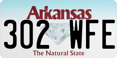 AR license plate 302WFE