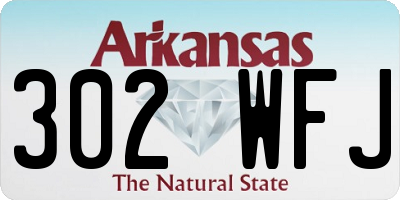 AR license plate 302WFJ