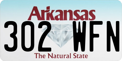 AR license plate 302WFN