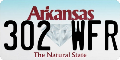 AR license plate 302WFR