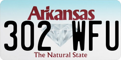 AR license plate 302WFU