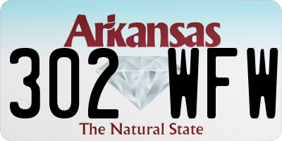 AR license plate 302WFW