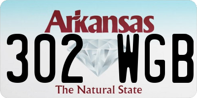 AR license plate 302WGB