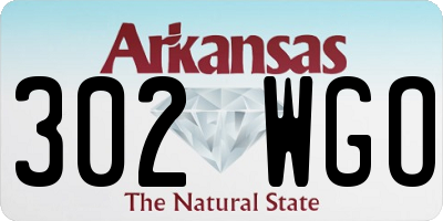 AR license plate 302WGO