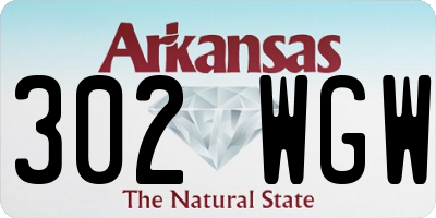AR license plate 302WGW