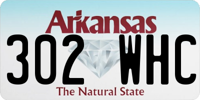 AR license plate 302WHC