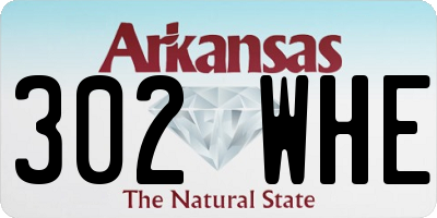 AR license plate 302WHE