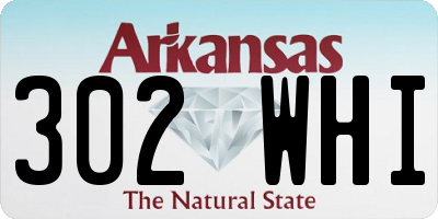 AR license plate 302WHI