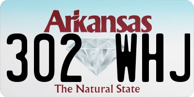 AR license plate 302WHJ