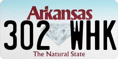 AR license plate 302WHK