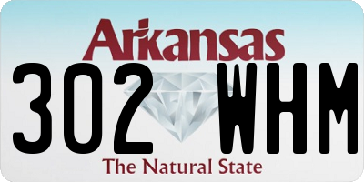 AR license plate 302WHM