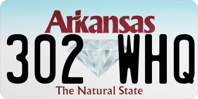 AR license plate 302WHQ