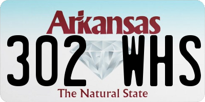 AR license plate 302WHS