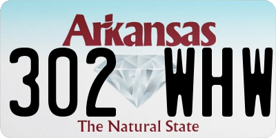 AR license plate 302WHW