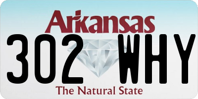 AR license plate 302WHY