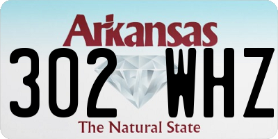 AR license plate 302WHZ