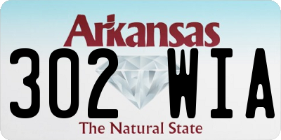 AR license plate 302WIA