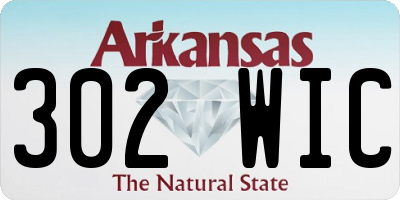 AR license plate 302WIC
