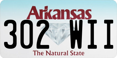 AR license plate 302WII