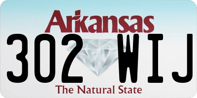 AR license plate 302WIJ