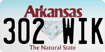 AR license plate 302WIK