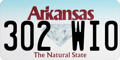 AR license plate 302WIO
