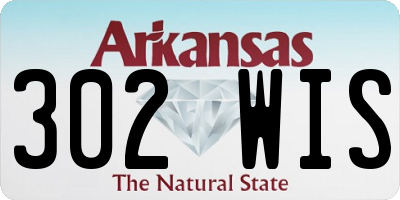 AR license plate 302WIS