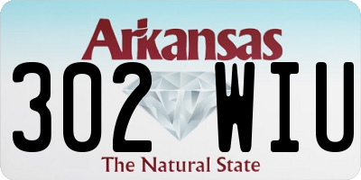 AR license plate 302WIU