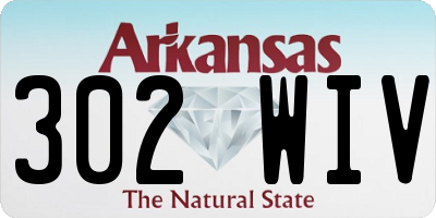 AR license plate 302WIV