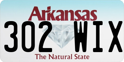 AR license plate 302WIX