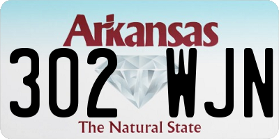 AR license plate 302WJN