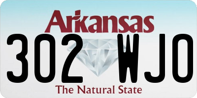 AR license plate 302WJO