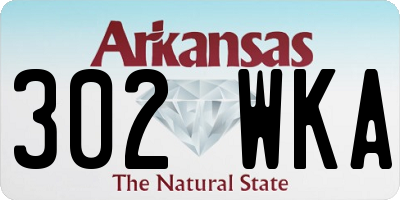 AR license plate 302WKA