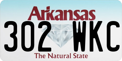 AR license plate 302WKC